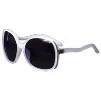 Stor flot retro solbrille i hvid...